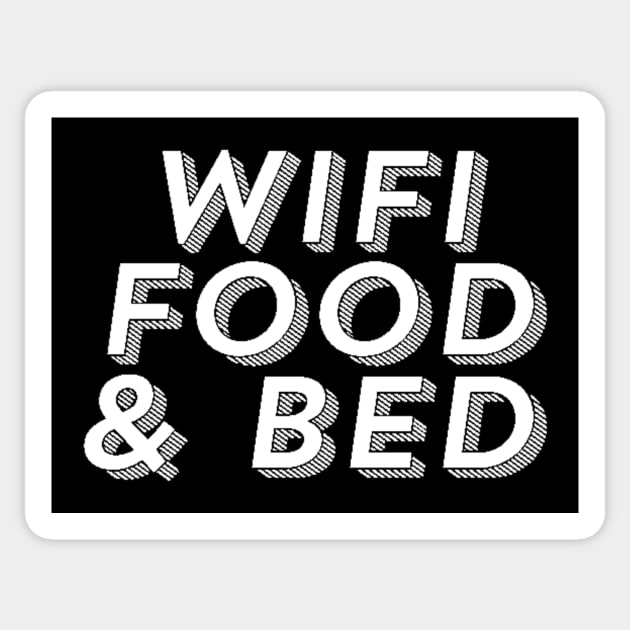 Wifi Food and Bed Typography Design Sticker by ballhard